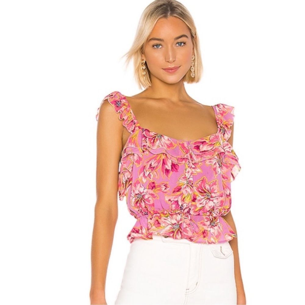 ASTR The Label Floral Sleeveless Top Sherri Size Medium